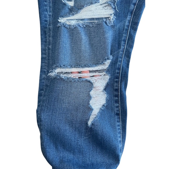 American Eagle Women’s Stretchy High Rise Ripped Distressed Skinny Jegging Jean - Picture 13 of 16